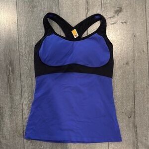 Lucy Black and Purple Sports Bra Top
